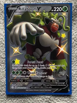 Pokemon TCG Shining Fates SHINY RILLABOOM V SV105/SV122 Holo Rare - Image 1
