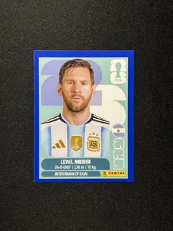 2026 Panini FIFA World Cup Sticker Album Lionel Messi Blue Parallel ARG 17 - Image 1
