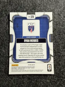 RYAN MENDES RC 2026 PANINI PRIZM FIFA WORLD CUP GOLD SHIMMER /5 #173 CAPE VERDE - Image 2