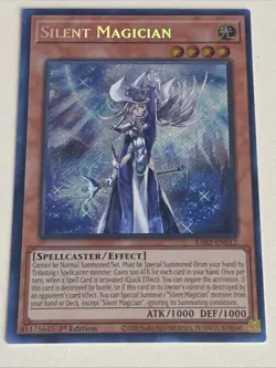 Yugioh - Silent Magician x 3 - 1st Edition Secret Rare NM - Free Holo Card - B - Image 2