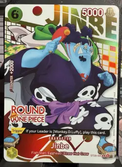 Round 1 One Piece Jinbe ST29-005 English Promo. NM see photos. - Image 1