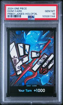 2024 ONE PIECE PRB01 HODY JONES HOLO FOIL DON CARD PSA 10 POP 3 PREMIUM BOOSTER - Image 1