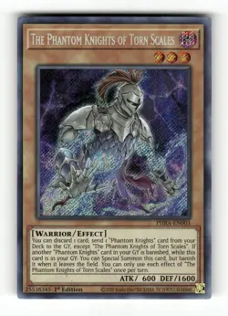 The Phantom Knights of Torn Scales PHRA-EN003 Yu-Gi-Oh 1st Edition LP - Image 1