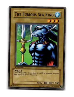 The Furious Sea King 1st Ed. The Legend of Blue Eyes White Dragon LOB-033 2002 - Image 1