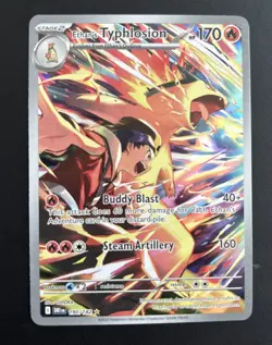 Ethan's Typhlosion Illustration Rare IR Destined Rivals 190/182 NM Pokemon Card. - Image 1