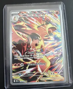 Ethan's Typhlosion Illustration Rare IR Destined Rivals 190/182 NM Pokemon Card. - Image 3