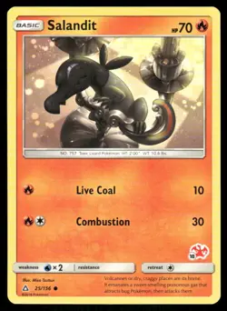 Salandit 25/156 Charizard Stamped Pokemon TCG trading card - Image 1