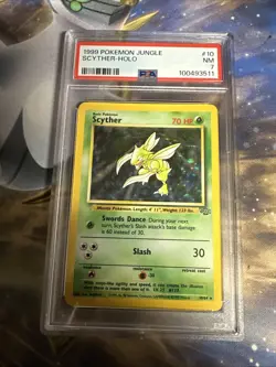 PSA 7 - 1999 Pokemon Jungle SCYTHER HOLO #10 (0251) - Image 1