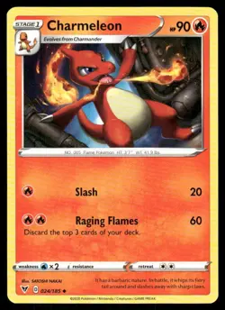 Charmeleon 024/185 Vivid Voltage Pokemon TCG trading card - Image 1