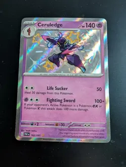 Ceruledge 162/091 SV: Paldean Fates Holo Shiny Rare Pokemon TCG card - Image 1