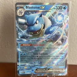 Blastoise ex 151 Pokemon TCG Standard Size Card Stock Single Card Collectible - Image 2