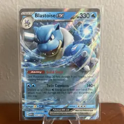 Blastoise ex 151 Pokemon TCG Standard Size Card Stock Single Card Collectible - Image 3