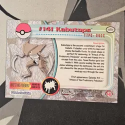 Kabutops 141 Foil Topps Chrome TV Animation Edition LP Pokemon Card - Image 2