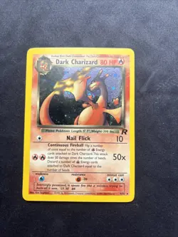 Pokemon Dark Charizard TCG 4/82Holo Rare Card Unlimited Edition, Near Mint - Image 1