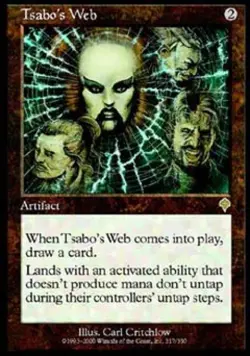 MTG English Tsabo's Web Medium Play Foil Invasion - Image 1