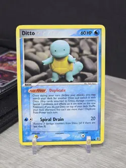 Pokemon Card Ditto 64/113 Squirtle EX Delta Species 2005 Non Holo Vintage NM - Image 3
