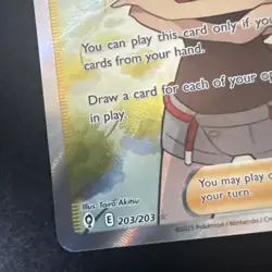 Pokemon TCG Zinnia's Resolve 203/203 SWSH07 Evolving Skies Full Art Trainer Card - Image 2