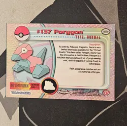 Porygon 137 Foil Topps Chrome TV Animation Edition LP Pokemon Card - Image 2