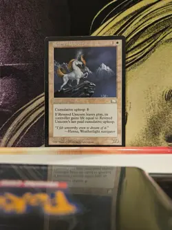 Revered Unicorn Uncommon Weatherlight Magic: The Gathering Moderately Played - Image 1