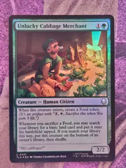 Unlucky Cabbage Merchant 201 Avatar: Airbender Magic: The Gathering Foil NM - Image 1