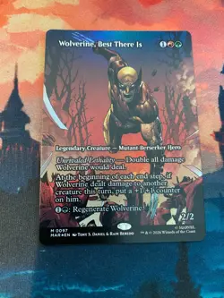 MTG Marvel Super Heroes Wolverine Best There Is Borderless Foil - Image 1