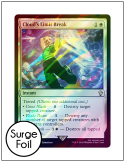 1x Cloud's Limit Break, Surge Foil, Final Fantasy, Magic MTG NM - Image 1