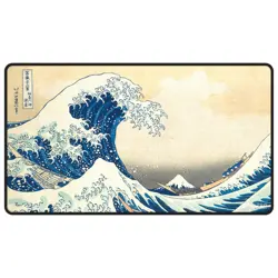 Ultra Pro Black Stitched Playmat: The Great Wave of Kanagawa by Hokusai - Image 1