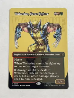 Wolverine, Fierce Fighter (Borderless) 378 Marvel Magic: The Gathering NM - Image 1