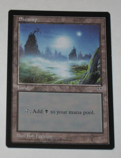 Swamp (Foggy Night) - Mirage - MTG Magic the Gathering - Image 1