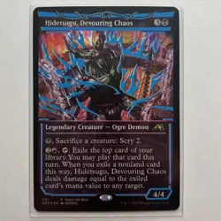 MTG Hidetsugu, Devouring Chaos (Neon Blue) FOIL - Kamigawa: Neon Dynasty(NEO) MC - Image 1