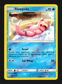 Slowpoke 42/214 Common Unbroken Bonds Reverse Holo Near Mint - Image 1
