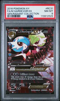 2016 POKEMON XY GENERATIONS RADIANT COLLECTION FULL ART/M GARDEVOIR EX PSA 8 - Image 1