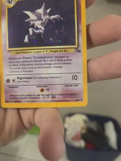 Haunter 21/62 Fossil Rare Non-Holo Vintage 1999 Pokemon Card - Image 2
