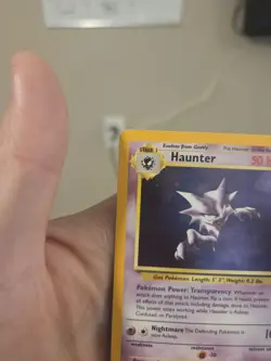 Haunter 21/62 Fossil Rare Non-Holo Vintage 1999 Pokemon Card - Image 4