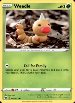 Weedle 02/73 Regular - Pokemon Champion's Path - LP - Image 1