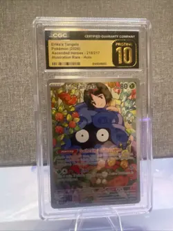 Erika's Tangela 218/217 IR Pokemon Ascended Heroes CGC Pristine 10 - Image 1