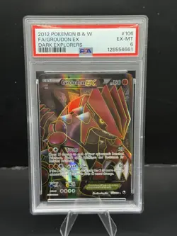 2012 Pokemon Dark Explorers Groudon EX Full Art Holo 106/108 PSA 6 English - Image 1