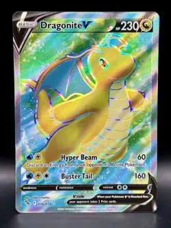 Dragonite V (Full Art) 076/078 Pokemon GO Holo Ultra Rare Pokemon TCG - Image 1