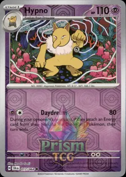 Hypno 17/64 Uncommon Reverse Holo Shrouded Fable Pokemon - Image 1