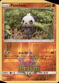 Pancham 81/181 Common Reverse Holo Team Up Pokemon - Image 1