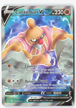 Conkeldurr V (Full Art) Pokemon GO #073/078 Holo - Image 1