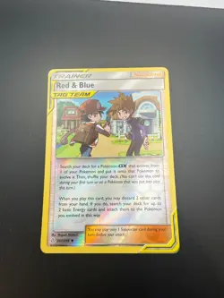 POKEMON RED & BLUE 202/236 REVERSE HOLO COSMIC ECLIPSE TAG TEAM - Image 1