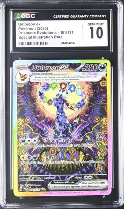 Pokemon Umbreon ex Prismatic Evolutions 161/131 Special Illustration Rare CGC 10 - Image 1