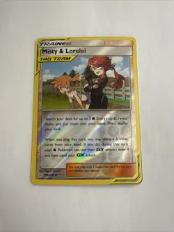 POKEMON MISTY & LORELEI 199/236 REVERSE HOLO COSMIC ECLIPSE TAG TEAM NM - Image 1