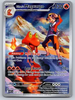 Ethan's Magcargo Holo Illustration Rare ME: Ascended Heroes 222/217 HP Pokemon - Image 1