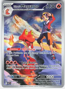 Pokemon Ethan's Magcargo 222/217 Ascended Heroes Pokemon Holo NM - Image 1