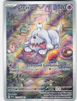 Pokemon Greavard 214/198 Illustration Rare Scarlet & Violet Pokemon Holo NM - Image 1