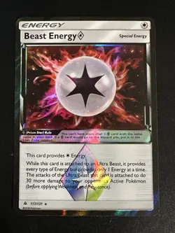 Beast Energy 117/131 Pokemon Forbidden Light Prism Star Holo Rare NM - Image 1