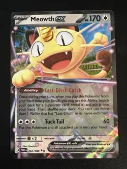 Meowth EX 062/088 Pokemon Perfect Order Double Rare Holo NM - Image 3