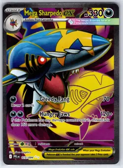Mega Sharpedo ex 113/094 PHANTASMAL FLAMES Ultra Rare HOLO NEAR MINT - Image 1